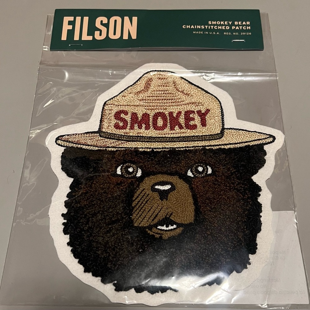 Filson Smokey Bear Chainstitch Patch ~ USFS ~ Limited Edition ~ USA ~ RARE
